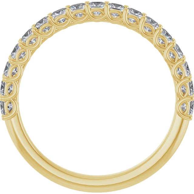 14K Yellow 1/2 CTW Natural Diamond Anniversary Band