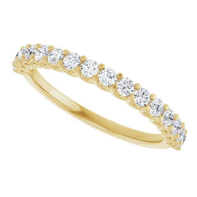 14K Yellow Gold 1/2 CTW Natural Diamond Anniversary Ring