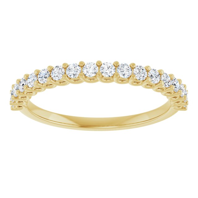 14K Yellow 1/2 CTW Natural Diamond Anniversary Band