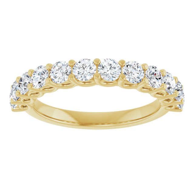 14K Yellow 1/2 CTW Natural Diamond Anniversary Band