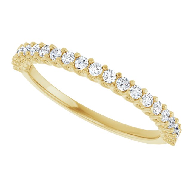 14K Yellow 1/2 CTW Natural Diamond Anniversary Band