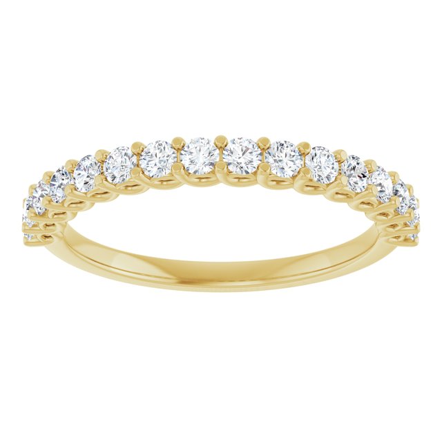 14K Yellow Gold 1/2 CTW Natural Diamond Anniversary Ring