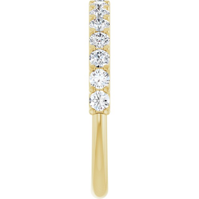 14K Yellow 1/2 CTW Natural Diamond Anniversary Band