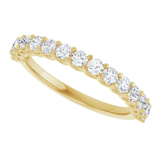 14K Yellow 1/2 CTW Natural Diamond Anniversary Band