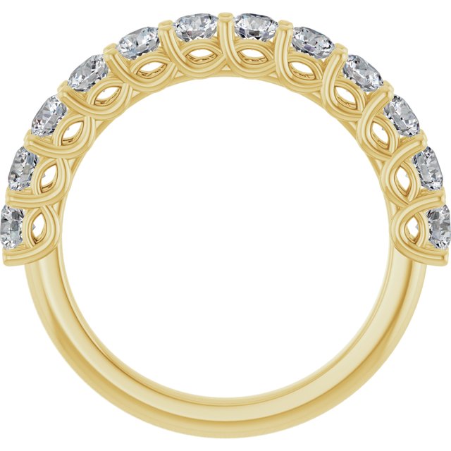 14K Yellow Gold 1/2 CTW Natural Diamond Anniversary Ring