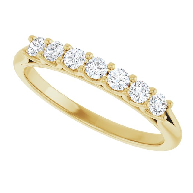 14K Yellow Gold 3/8 CTW Natural Diamond Anniversary Band