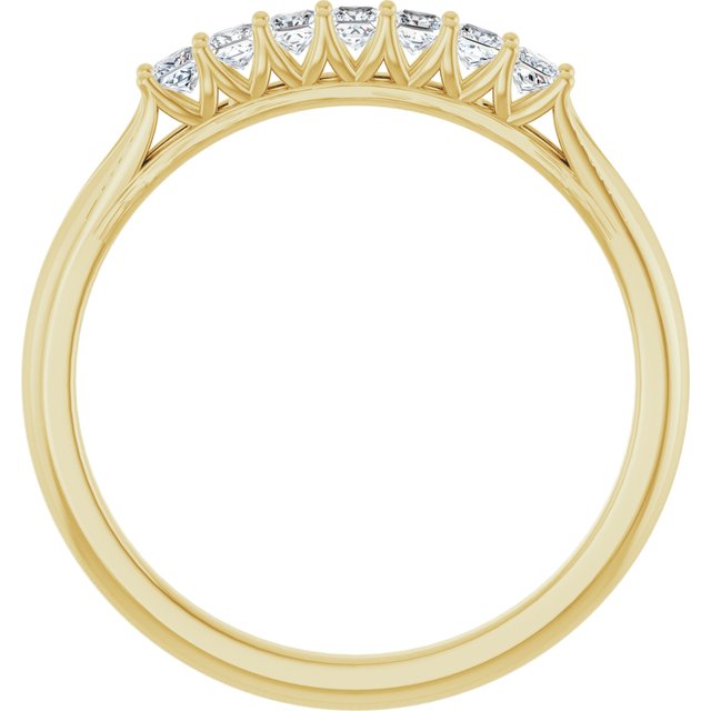 14K Yellow 3/8 CTW Natural Diamond Anniversary Band