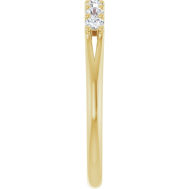 14K Yellow Gold 3/8 CTW Natural Diamond Anniversary Band