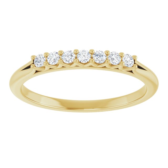 14K Yellow Gold 3/8 CTW Natural Diamond Anniversary Band