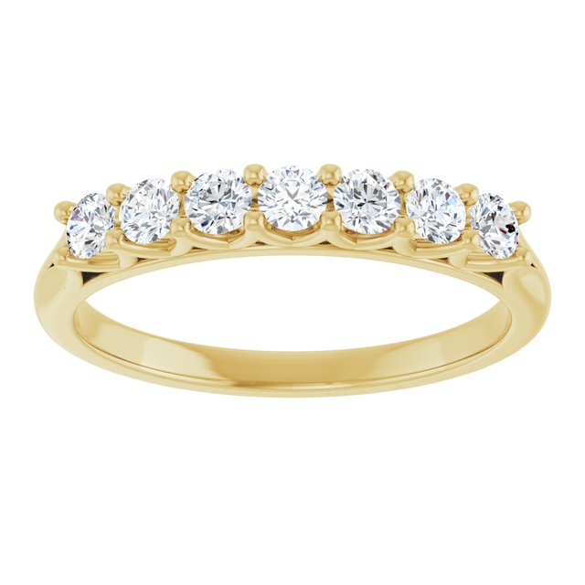 14K Yellow 3/8 CTW Natural Diamond Anniversary Band