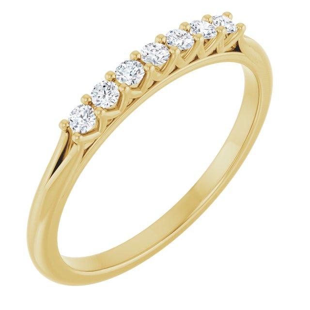 14K Yellow Gold 3/8 CTW Natural Diamond Anniversary Band