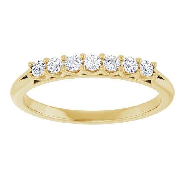 14K Yellow 3/8 CTW Natural Diamond Anniversary Band