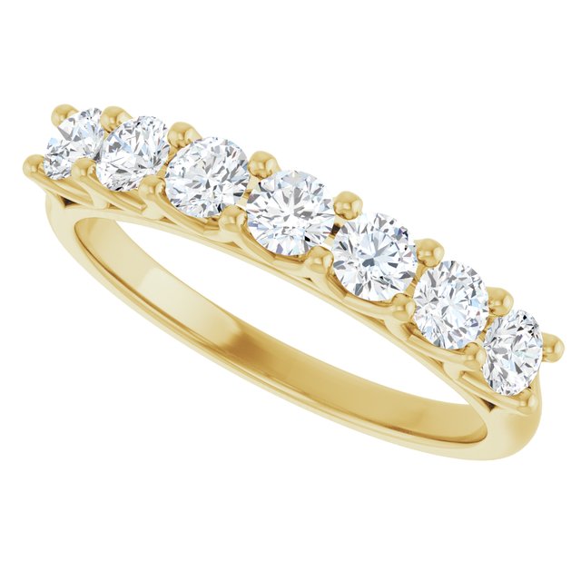 14K Yellow 3/8 CTW Natural Diamond Anniversary Band