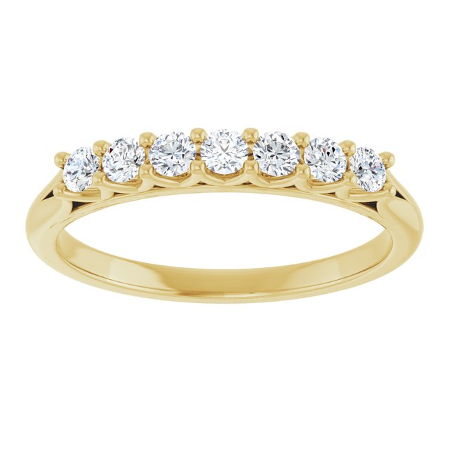 14K Yellow Gold 3/8 CTW Natural Diamond Anniversary Band