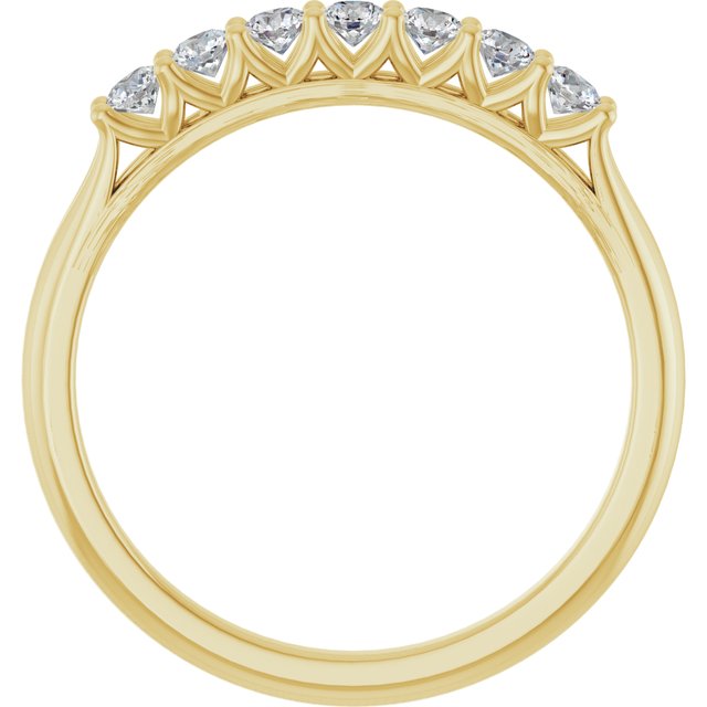 14K Yellow 3/8 CTW Natural Diamond Anniversary Band