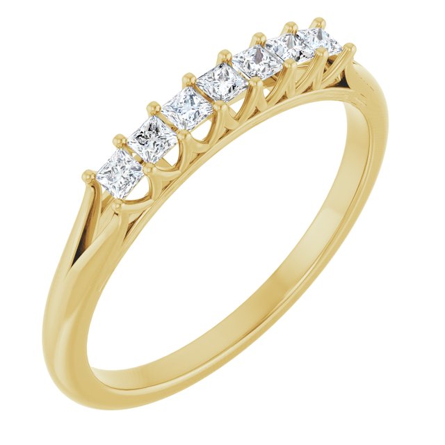 14K Yellow Gold 3/8 CTW Natural Diamond Anniversary Band