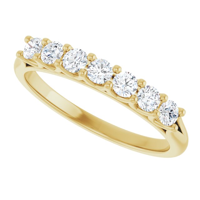 14K Yellow Gold 3/8 CTW Natural Diamond Anniversary Band