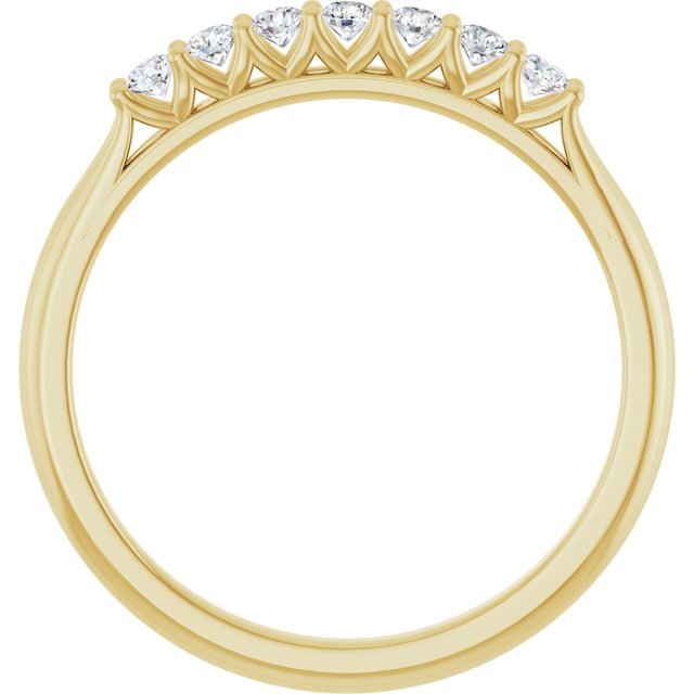 14K Yellow 3/8 CTW Natural Diamond Anniversary Band