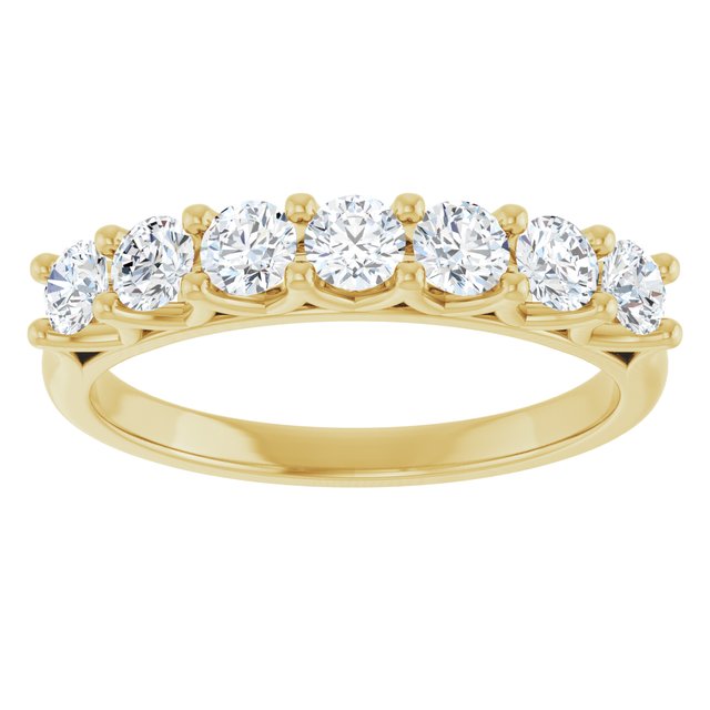 14K Yellow 3/8 CTW Natural Diamond Anniversary Band