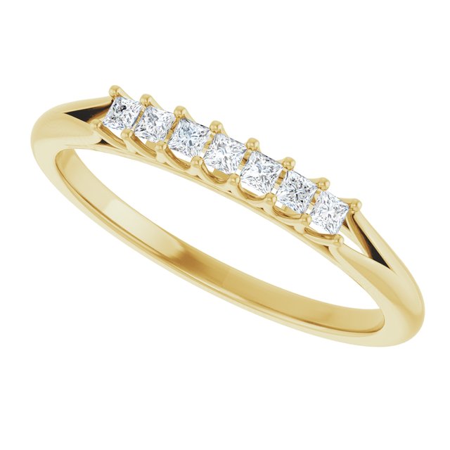 14K Yellow Gold 3/8 CTW Natural Diamond Anniversary Band