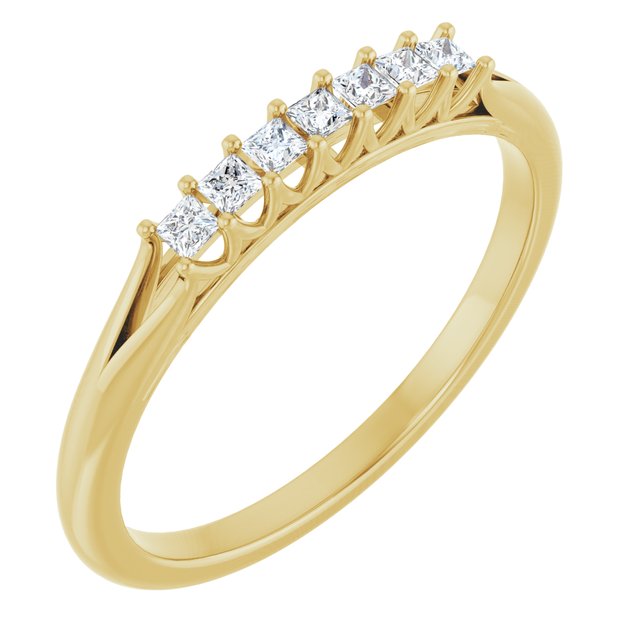 14K Yellow 3/8 CTW Natural Diamond Anniversary Band