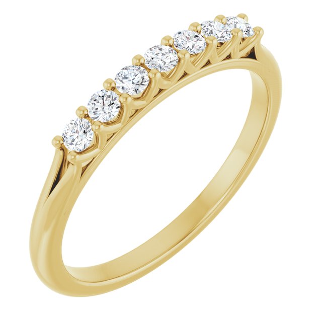 14K Yellow 3/8 CTW Natural Diamond Anniversary Band