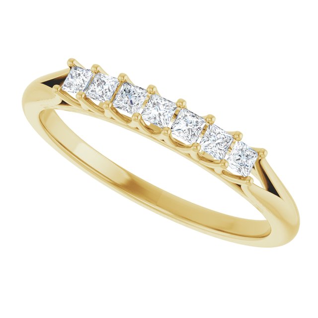 14K Yellow Gold 3/8 CTW Natural Diamond Anniversary Band