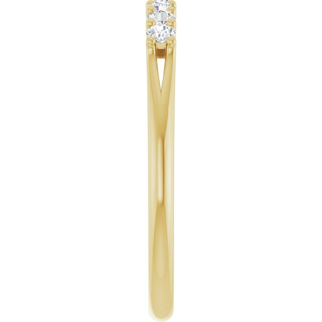 14K Yellow 3/8 CTW Natural Diamond Anniversary Band