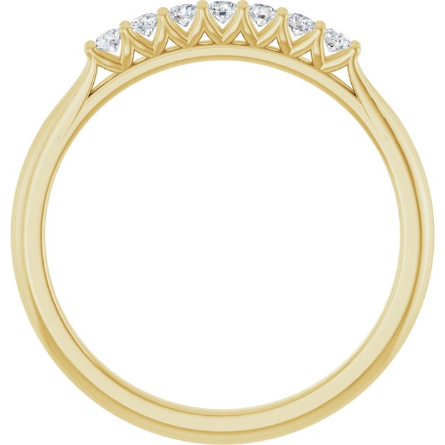 14K Yellow Gold 3/8 CTW Natural Diamond Anniversary Band