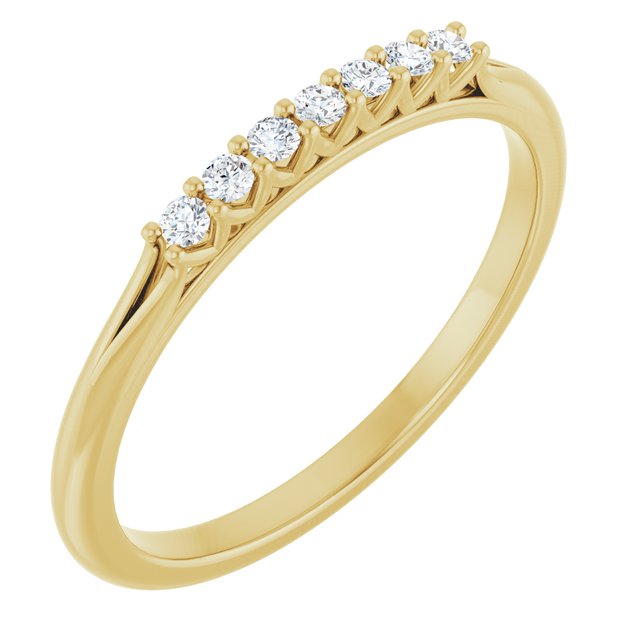 14K Yellow 3/8 CTW Natural Diamond Anniversary Band