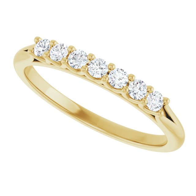 14K Yellow Gold 3/8 CTW Natural Diamond Anniversary Band