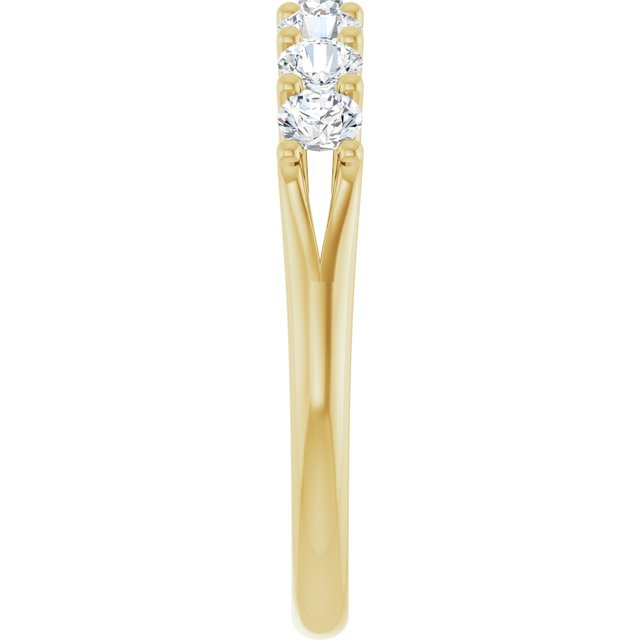 14K Yellow 3/8 CTW Natural Diamond Anniversary Band