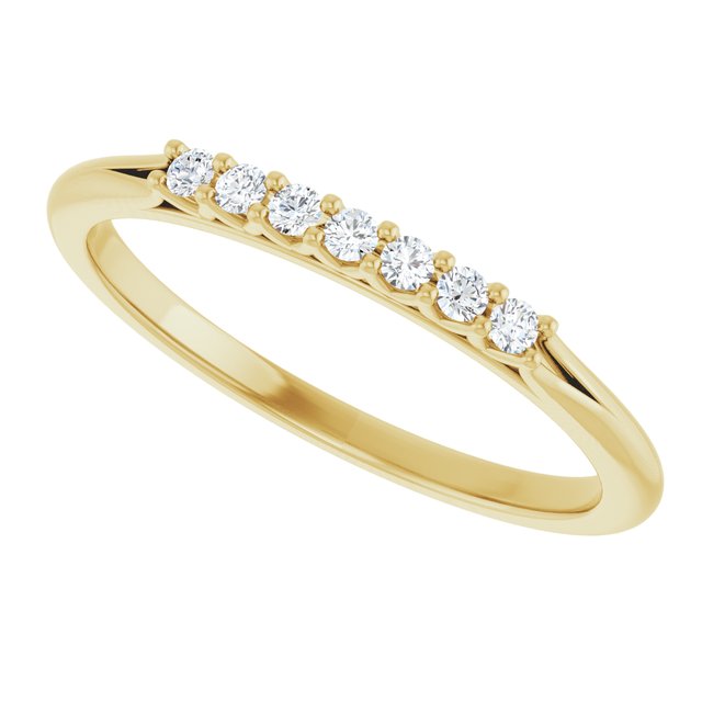 14K Yellow 3/8 CTW Natural Diamond Anniversary Band