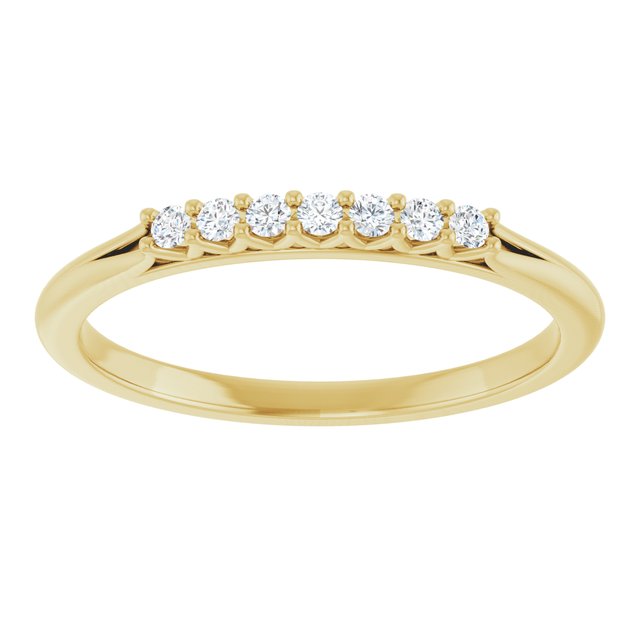 14K Yellow 3/8 CTW Natural Diamond Anniversary Band