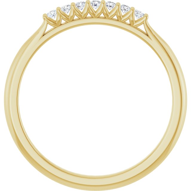 14K Yellow 3/8 CTW Natural Diamond Anniversary Band