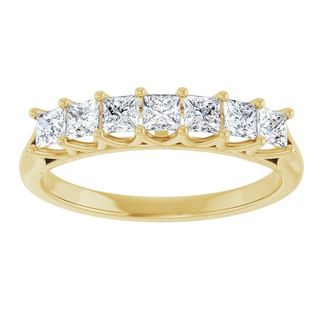 14K Yellow Gold 3/8 CTW Natural Diamond Anniversary Band