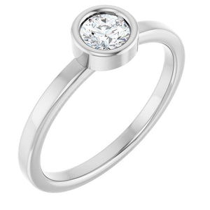 1/3 CTW Natural Diamond Round Ring in 14K Gold, Silver & Platinum