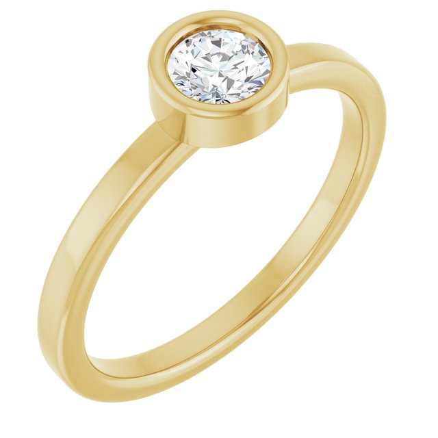 1/3 CTW Natural Diamond Round Ring in 14K Gold, Silver & Platinum