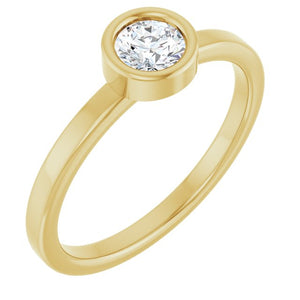 1/3 CTW Natural Diamond Round Ring in 14K Gold, Silver & Platinum