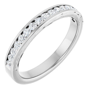 1/4 CTW Lab-Grown Diamond Anniversary Band in 14K Gold & Platinum