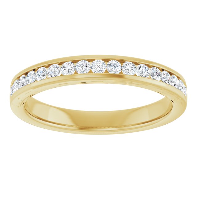 14K Gold & Platinum Lab-Grown Diamond Anniversary Band - Options Available