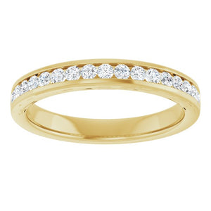 14K Gold & Platinum Lab-Grown Diamond Anniversary Band - Options Available