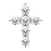 14K White Gold 1/6 CTW Natural Diamond Cross Necklace