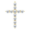 14K White Gold 1/6 CTW Natural Diamond Cross Necklace