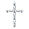 14K White Gold 1/6 CTW Natural Diamond Cross Necklace