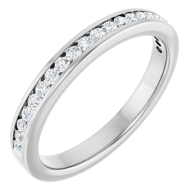 14K Gold & Platinum Natural Diamond Anniversary Band - Options Available