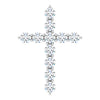 14K White Gold 1/6 CTW Natural Diamond Cross Necklace