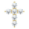 14K White Gold 1/6 CTW Natural Diamond Cross Necklace