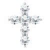 14K White Gold 1/6 CTW Natural Diamond Cross Necklace