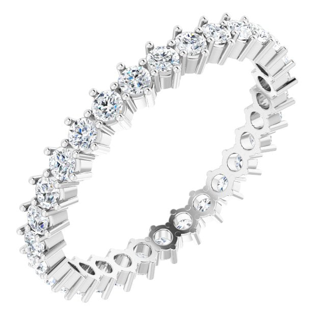 14K Gold & Platinum Natural Diamond Eternity Band - Options Available